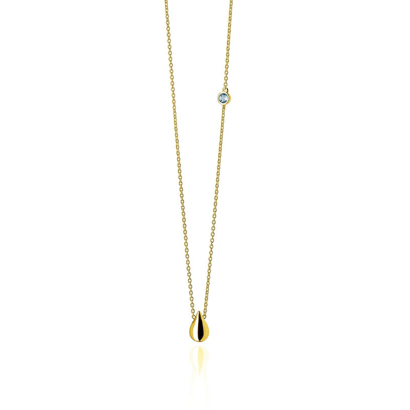 Boh Runga Drop In The Ocean Pendant Gold Plate image number 0